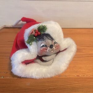 Christmas Mouse Santa Hat ANNALEE '88